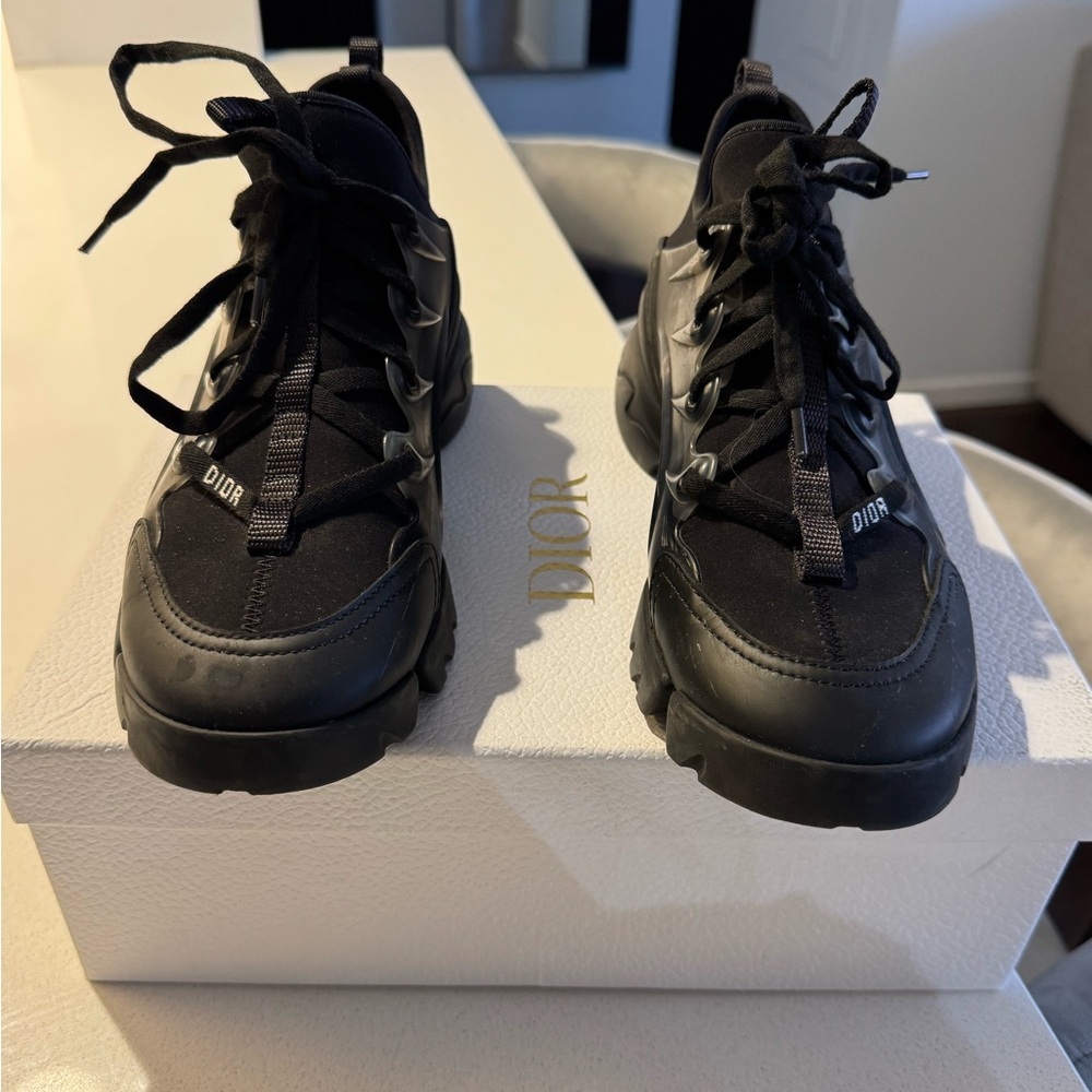 Dior Black High-Top Sneakers with Rugged Sole